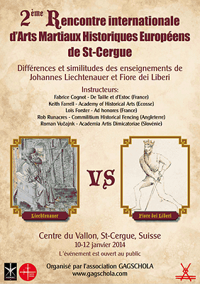 Stage Fiore vs Liechtenauer du 10 au 12 janvier 2014